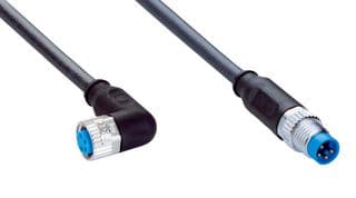 YG8U14-010UA3M8U14 - SICK - YG8U14-010UA3M8U14 - Sensor Cable, A Coded, M8 Receptacle, M8 Plug, 4 Positions, 1 m, 3.3 ft