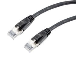 TRD626ASR-BLK-10F - L-COM - TRD626ASR-BLK-10F - Ethernet Cable, 10 Gigabit, 26AWG, Cat6a, RJ45 Plug to RJ45 Plug