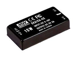 SKA15B-05 - MEAN WELL - SKA15B-05 - Isolated Through Hole DC/DC Converter, DIP, 2:1, 15 W, 1 Output, 5 V