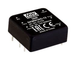 SKMW30F-05 - MEAN WELL - SKMW30F-05 - Isolated Through Hole DC/DC Converter, ITE & Industrial, DIP, 4:1, 30 W, 1 Output, 5 V