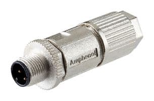 MSAS-04BMMD-SL8010 - AMPHENOL LTW - MSAS-04BMMD-SL8010 - Sensor Connector, Field Installable IDC, M Series, M12, Male, 4 Positions, IDC / IDT Pin