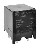 HF172F-200/12-HTF - HONGFA - HF172F-200/12-HTF - Power Relay, SPST-NO, 12 VDC, 200 A, HF172F-200 Series, Through Hole, Non Latching