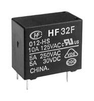 HF32F/012-HS3 - HONGFA - HF32F/012-HS3 - Power Relay, Subminiature, SPST-NO, 12 VDC, 10 A, HF32F Series, Through Hole, Non Latching