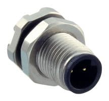 852-002-113R004 - NORCOMP - 852-002-113R004 - Sensor Connector, VULCON M5 Series, M5, Male, 2 Positions, PCB Pin, Straight Panel Mount