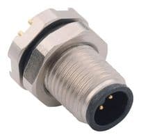 852-004-113R004 - NORCOMP - 852-004-113R004 - Sensor Connector, VULCON M5 Series, M5, Male, 4 Positions, PCB Pin, Straight Panel Mount