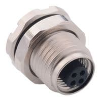 852-004-213R004 - NORCOMP - 852-004-213R004 - Sensor Connector, VULCON M5 Series, M5, Female, 4 Positions, PCB Socket, Straight Panel Mount
