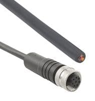 CCA-000-M03R215 - NORCOMP - CCA-000-M03R215 - Sensor Cable, M12 Receptacle, Free End, 8 Positions, 3 m, 9.84 ft, Vulcon M12 Series