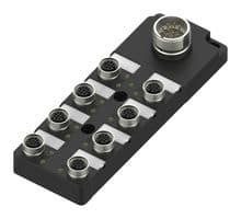 43-08000 - AMPHENOL CONEC - 43-08000 - Sensor Distribution Box, M23 Connector - 12 Pole, M12 Connector - 5 Pole, 8 Ports, IP67