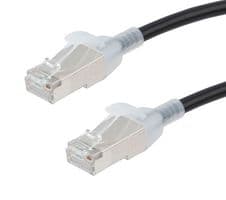 TRD630ADS-BLK-2F - L-COM - TRD630ADS-BLK-2F - Ethernet Cable, Cat6a, RJ45 Plug to RJ45 Plug, SFTP (Screened Foiled Twisted Pair), Black, 610 mm