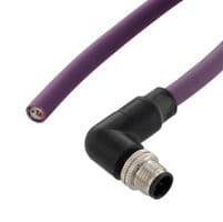 TRGB409-P3P-1M - L-COM - TRGB409-P3P-1M - Sensor Cable, 90° M12 Plug, Free End, 4 Positions, 1 m, 3.3 ft