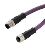 TRGB502-P3P-1M - L-COM - TRGB502-P3P-1M - Sensor Cable, M12 Plug, M12 Receptacle, 5 Positions, 1 m, 3.3 ft