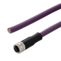 TRGB505-P3P-1M - L-COM - TRGB505-P3P-1M - Sensor Cable, M12 Receptacle, Free End, 5 Positions, 1 m, 3.3 ft