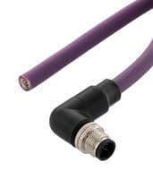 TRGB509-P3P-1M - L-COM - TRGB509-P3P-1M - Sensor Cable, 90° M12 Plug, Free End, 5 Positions, 1 m, 3.3 ft