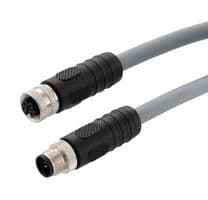 TRGK502S-P6G-1M - L-COM - TRGK502S-P6G-1M - Sensor Cable, M12 Plug, M12 Receptacle, 5 Positions, 1 m, 3.3 ft