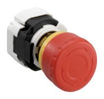 XA1E-BV311-R - IDEC - XA1E-BV311-R - Emergency Stop Switch, SPST-NO, SPST-NC, Pushlock Reset/Push-Pull, Solder, 3 A, 250 V, 250 V