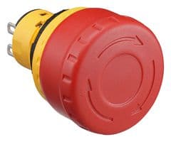 XA1E-BV3U01T-R - IDEC - XA1E-BV3U01T-R - Emergency Stop Switch, SPST-NC, Pushlock, Pull/Turn to Reset, Quick Connect, Solder Lug, 5 A