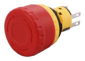 XA1E-BV3U02T-R - IDEC - XA1E-BV3U02T-R - Emergency Stop Switch, DPST-NC, Pushlock Turn Reset, Solder, 5 A, 125 V