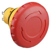 XA1E-BV4U02T-R - IDEC - XA1E-BV4U02T-R - Emergency Stop Switch, DPST-NC, Pushlock, Pull/Turn to Reset, Quick Connect, Solder Lug, 5 A