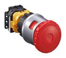 XN4E-BL422MRH - IDEC - XN4E-BL422MRH - Emergency Stop Switch, DPST-NO, DPST-NC, Pushlock Turn Reset, Screw, 5 A, 125 V