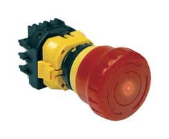 XW1E-LV422Q4M-R - IDEC - XW1E-LV422Q4M-R - Emergency Stop Switch, DPST-NO, DPST-NC, Pushlock Turn Reset/Push-Pull, Screw, 5 A, 125 V