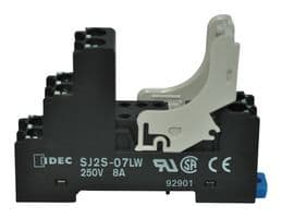 SJ2S-07LW - IDEC - SJ2S-07LW - Relay Socket, DIN Rail, Screw, 8 Pins, 8 A, 250 V, RJ Series