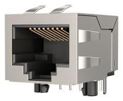 RJE7J1881100 - AMPHENOL COMMUNICATIONS SOLUTIONS - RJE7J1881100 - CAT5E MOD JACK,TAB D,RIGTH ANG,SIN PORT