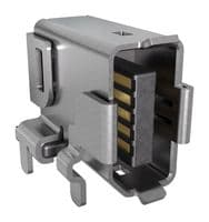 ND9AS120D - AMPHENOL COMMUNICATIONS SOLUTIONS - ND9AS120D - Modular Connector, A Key, IX Type A Jack, 1 x 1 (Port), 10P10C, Cat6a, IP20, Surface Mount