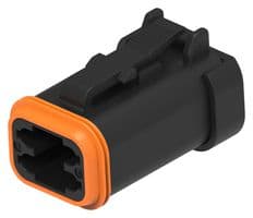 DT06-4S-EP06 - DEUTSCH - TE CONNECTIVITY - DT06-4S-EP06 - Automotive Connector Housing, DT Series, Plug, Receptacle, 4 Ways