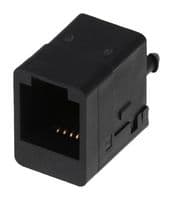 42410-4170 - MOLEX - 42410-4170 - Modular Connector, Modular Jack, 1 x 1 (Port), 4P4C, Cat3, Panel Mount, Through Hole Mount