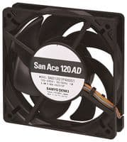 9AD1201H4H001 - SANYO DENKI - 9AD1201H4H001 - AC Axial Fan, 100V to 240V, Square, 120 mm, 25 mm, Precision Ball Bearing, 83 CFM