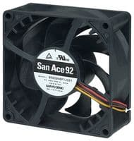 9RA0912G1001 - SANYO DENKI - 9RA0912G1001 - DC Axial Fan, 12 V, Square, 92 mm, 38 mm, Precision Ball Bearing, 105 CFM