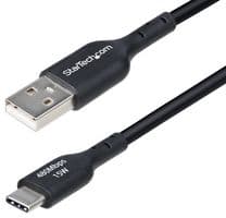 USB2AC15CMBK - STARTECH - USB2AC15CMBK - USB Cable, Type A Plug to Type C Plug, 200 mm, 6 ", USB 2.0, Black