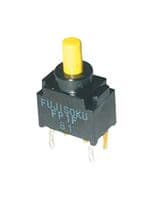 FP1F-4M-Z - NIDEC COMPONENTS - FP1F-4M-Z - Pushbutton Switch, FP Series, SPDT, On-(On), Plunger for Cap, Yellow
