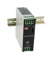 XDR-240-12PI - MEAN WELL - XDR-240-12PI - AC/DC DIN Rail Power Supply (PSU), Push-In, ITE, Industrial & Laboratory Equipment, 1 Output, 240 W