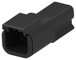 DTM04-2P-E004 - DEUTSCH - TE CONNECTIVITY - DTM04-2P-E004 - Automotive Connector Housing, DTM Series, Receptacle, 2 Ways, AMP DTM Series Size 20 Pin Contacts