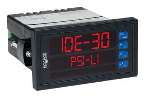 IDE30-T-1-1-0 - NOSHOK - IDE30-T-1-1-0 - Panel Meter, 6 Digit, 15.24 mm H, RTD/Thermocouple, 85 to 265 VAC, -40 to 65 °C, IDE30 Series