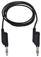 BU-2061SR-A-025-0 - MUELLER ELECTRIC - BU-2061SR-A-025-0 - Banana Test Lead, 4mm Banana Plug, Stackable, 4mm Banana Plug, Stackable, 9.8 ", 250 mm, Black