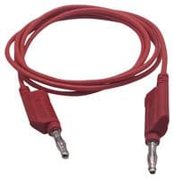 BU-2061SR-A-025-2 - MUELLER ELECTRIC - BU-2061SR-A-025-2 - Banana Test Lead, 4mm Banana Plug, Stackable, 4mm Banana Plug, Stackable, 9.8 ", 250 mm, Red
