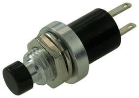 SWITCH BLACK PUSH TO BREAK. - MULTICOMP PRO - SWITCH BLACK PUSH TO BREAK. - Pushbutton Switch, 7 mm, SPST-NC, Momentary, Round, Black