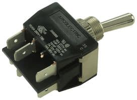 C3960BBAAA - BULGIN / PARTNER STOCK - C3960BBAAA - Toggle Switch, On-On, DPDT, Non Illuminated, 3900 Series, Panel Mount, 16 A