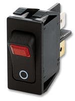 1555.3102 - MARQUARDT - 1555.3102 - Rocker Switch, Off-On, DPST, Illuminated, Panel Mount, Black, 1550 Series
