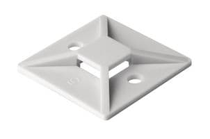 151-28479 MB4-PA66-WH - HELLERMANNTYTON - 151-28479 MB4-PA66-WH - Cable Tie Mount, Type MB4 4 Way, Screw, 4 mm, Natural, Nylon 6.6 (Polyamide 6.6), 28 mm, 28 mm