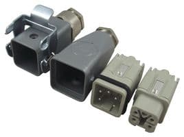 HA4-FK-TE-SM-M-M20 - LAPP - HA4-FK-TE-SM-M-M20 - Heavy Duty Connector, EPIC HBS Series, PCB Mount, Plug, Receptacle, 4 Contacts, 2 Rows