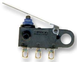 D2HW-C231H - OMRON ELECTRONIC COMPONENTS - D2HW-C231H - Microswitch, Snap Action, Simulated Roller Lever, SPDT, Solder, 2 A, 42 V