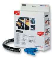 161-64405 HWPP25L2-PP-GY - HELLERMANNTYTON - 161-64405 HWPP25L2-PP-GY - Spiral Wrap, Helawrap, 0.945 ", 24 mm, Polypropylene, Grey, 7 ft, 2 m