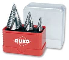 A101038 - RUKO - A101038 - Drill Set, Step, HSS, 12 mm, 20 mm, 30 mm Bits
