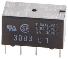G5V-2 DC12 - OMRON ELECTRONIC COMPONENTS - G5V-2 DC12 - Signal Relay, 12 VDC, DPDT, 2 A, G5V-2 Series, Through Hole, Non Latching