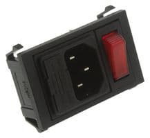BZV01/Z0000/02 - BULGIN / PARTNER STOCK - BZV01/Z0000/02 - Un-Filtered IEC Power Entry Module, IEC C14, General Purpose, 10 A, 250 VAC, 1-Pole Switch