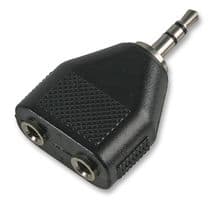PS000169 - MULTICOMP PRO - PS000169 - Audio Adapter, Stereo Plug - 3.5mm, Stereo Receptacle - 3.5mm x 2