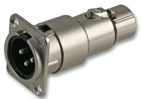 NA3MDF - NEUTRIK - NA3MDF - XLR Audio Adapter, D Shape, XLR Plug, XLR Receptacle